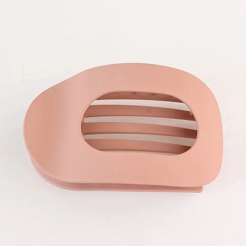 Women's Flat Matte Hair Claw Clip with Comfort Hold and Oval Detail - Image 5