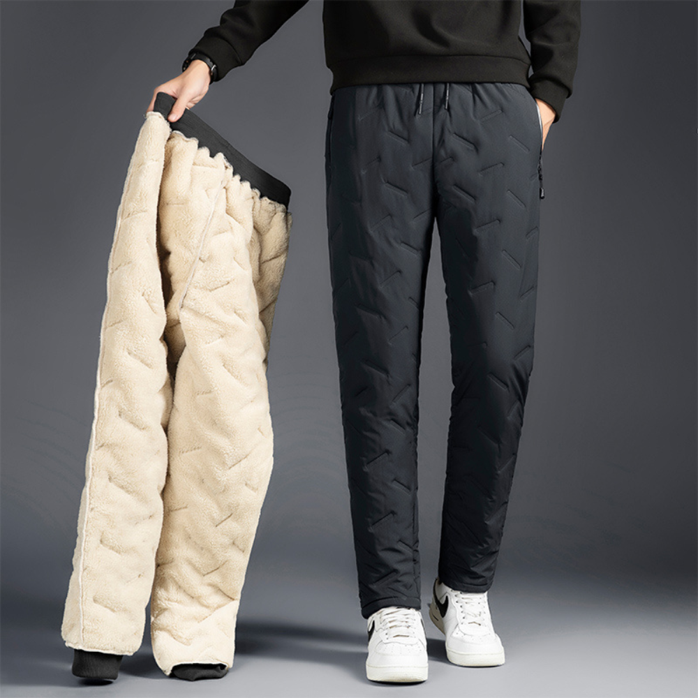 Women's Fleece Lined Joggers Sweatpants with Waterproof Quilted Shell - Image 2