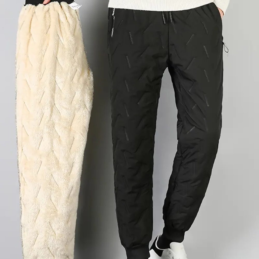 Women's Fleece Lined Joggers Sweatpants with Waterproof Quilted Shell - Image 4