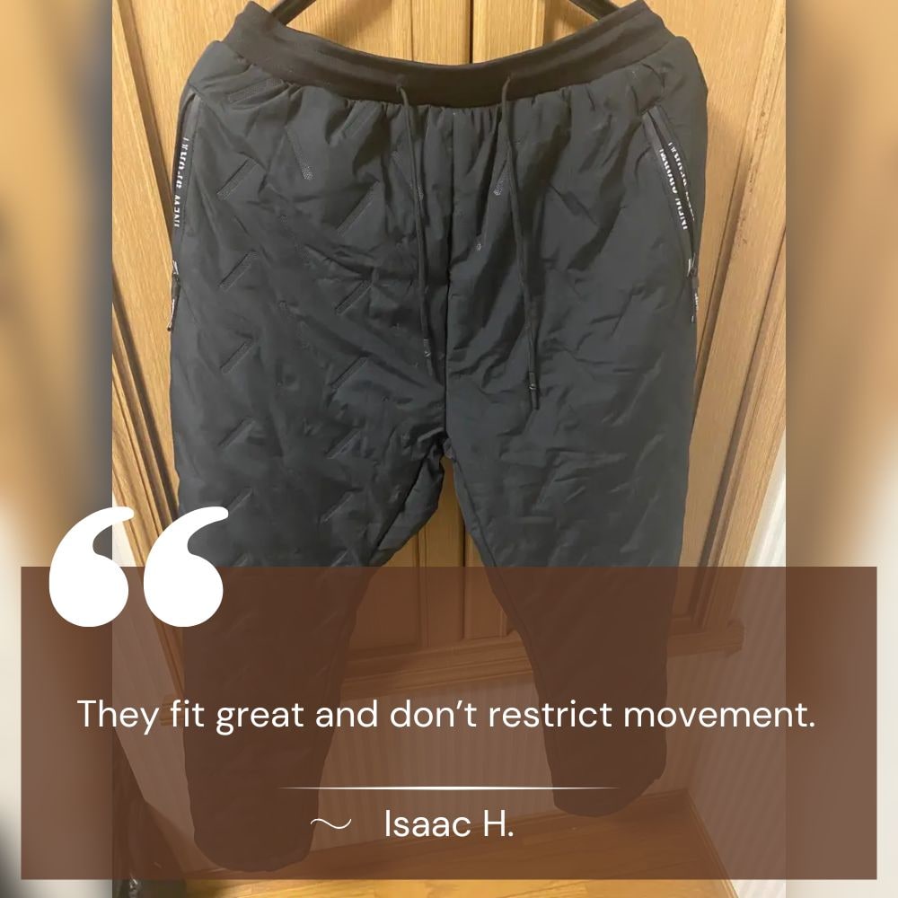 Women's Fleece Lined Joggers Sweatpants with Waterproof Quilted Shell - Image 7