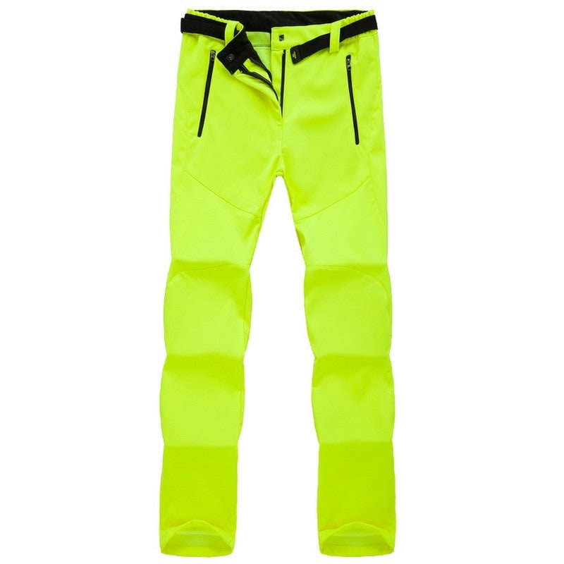 Women's Fleece Lined Softshell Hiking Pants with Water Resistant Straight Leg - Image 10