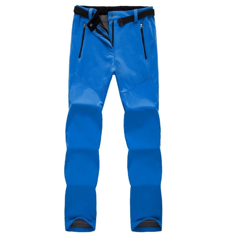 Women's Fleece Lined Softshell Hiking Pants with Water Resistant Straight Leg - Image 15