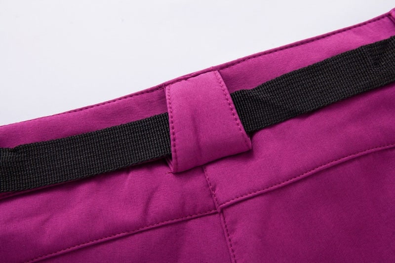 Women's Fleece Lined Softshell Hiking Pants with Water Resistant Straight Leg - Image 4