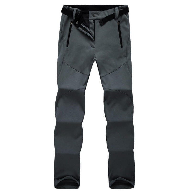 Women's Fleece Lined Softshell Hiking Pants with Water Resistant Straight Leg - Image 8
