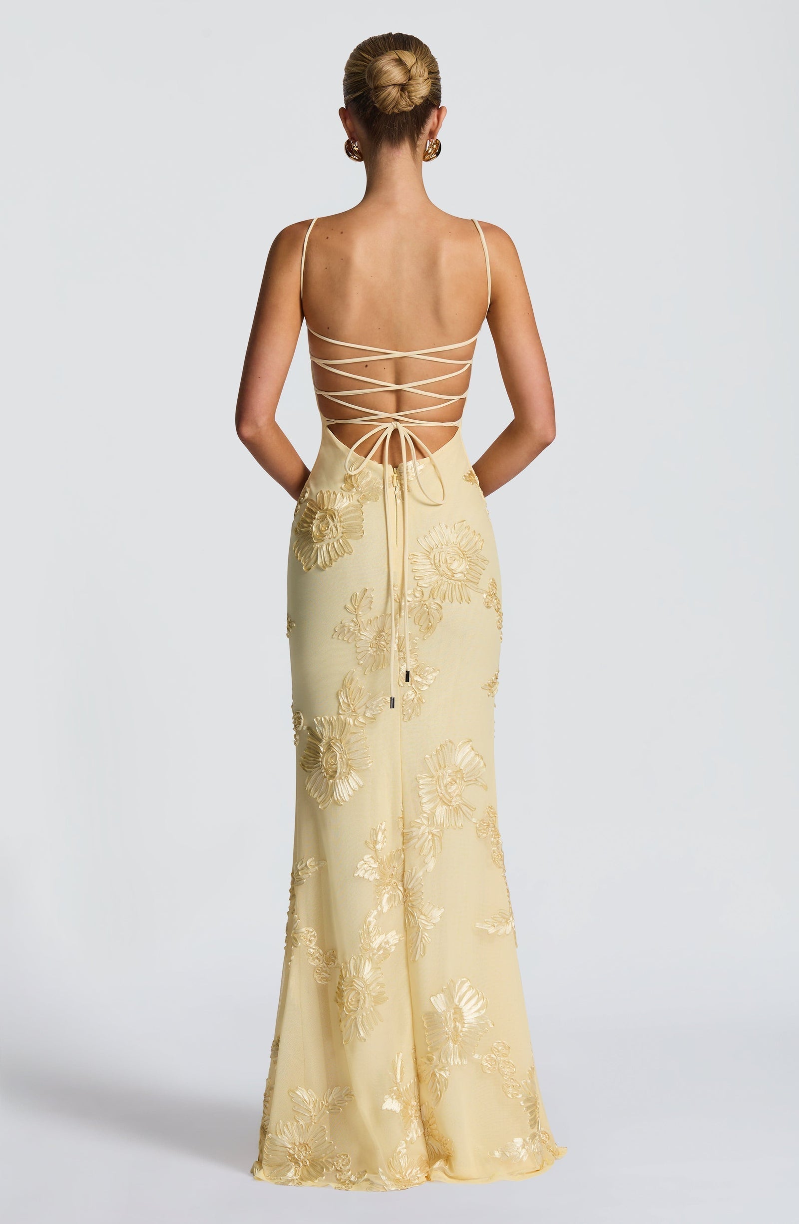 Audrey | Women's Floral Embroidered Maxi Dress for Wedding Guests
