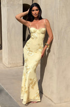 Audrey | Women's Floral Embroidered Maxi Dress for Wedding Guests