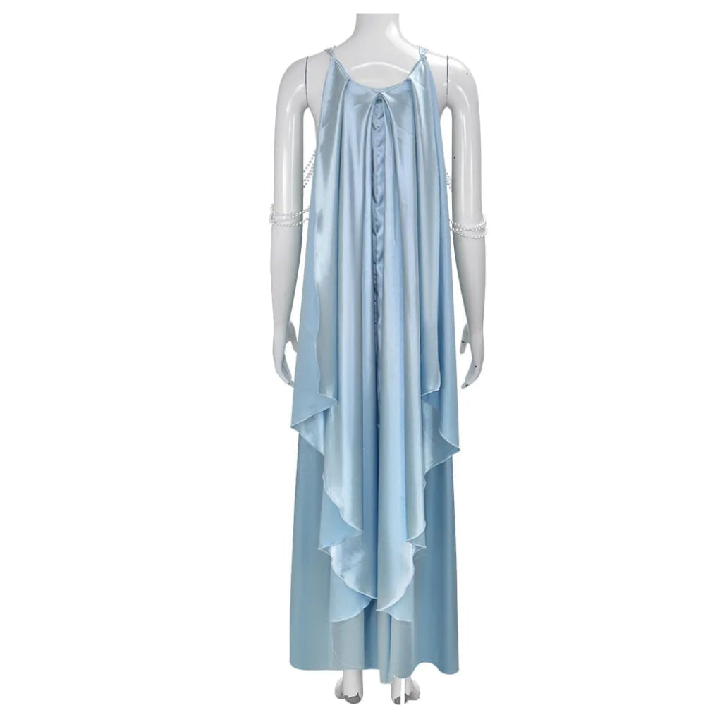 Women's Halloween Cosplay Costume Police Officer with Cape and Maxi Skirt - Image 2
