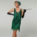 Women's Halloween Flapper Dress Roaring 20s Style Outfit with Sequin and Fringe for Party Costume - Image 1