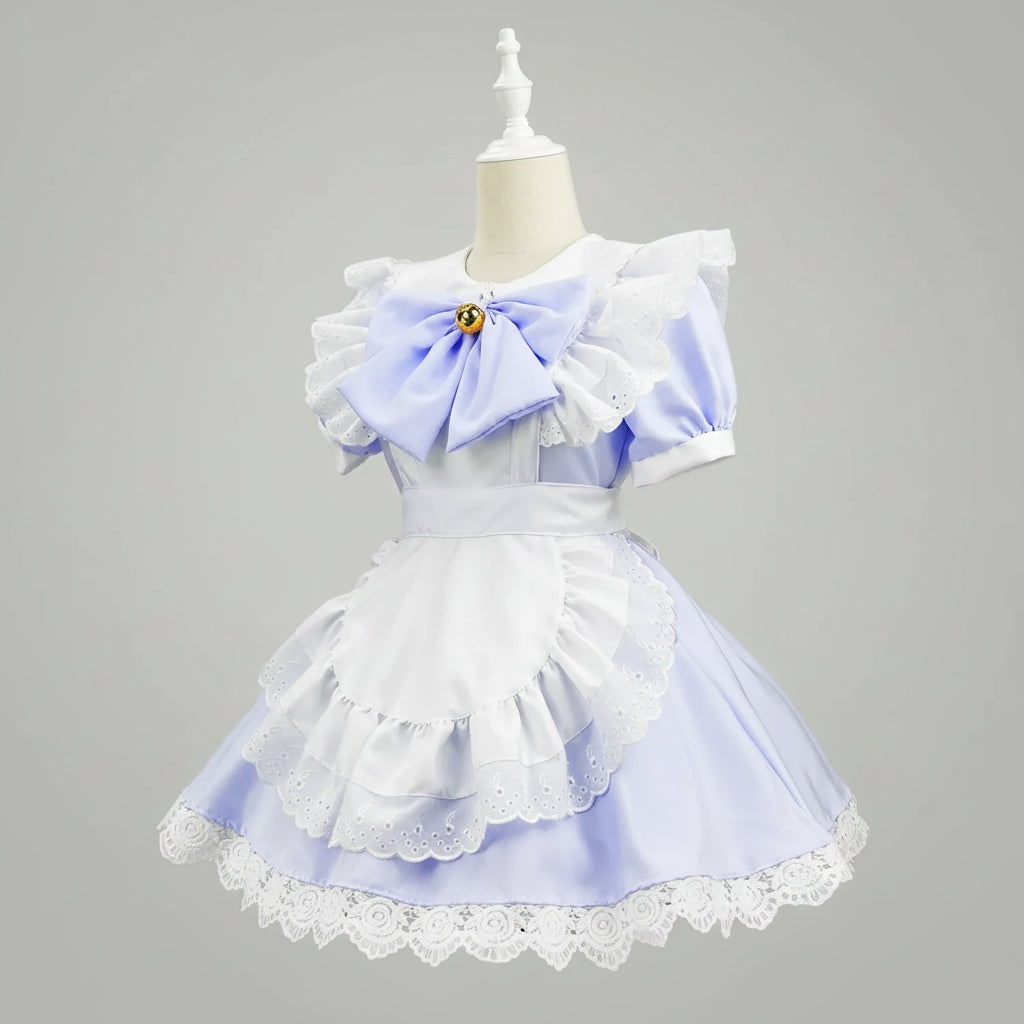 Women's Halloween French Maid Costume with Apron for House Cosplay Dress Plus Size - Image 1