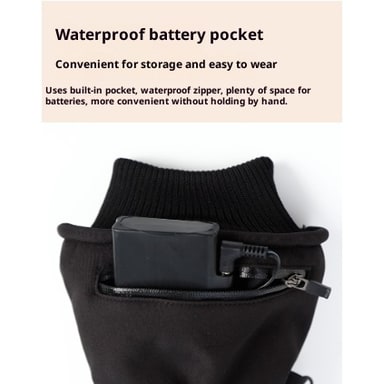 Women's Heated Gloves with Rechargeable Battery Waterproof Design and Adjustable Wrist Strap - Image 5