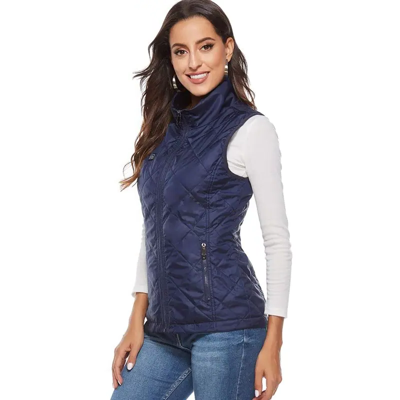 Women's Heated Vest with USB Rechargeable Battery Lightweight Electric Quilted Gilet - Image 2