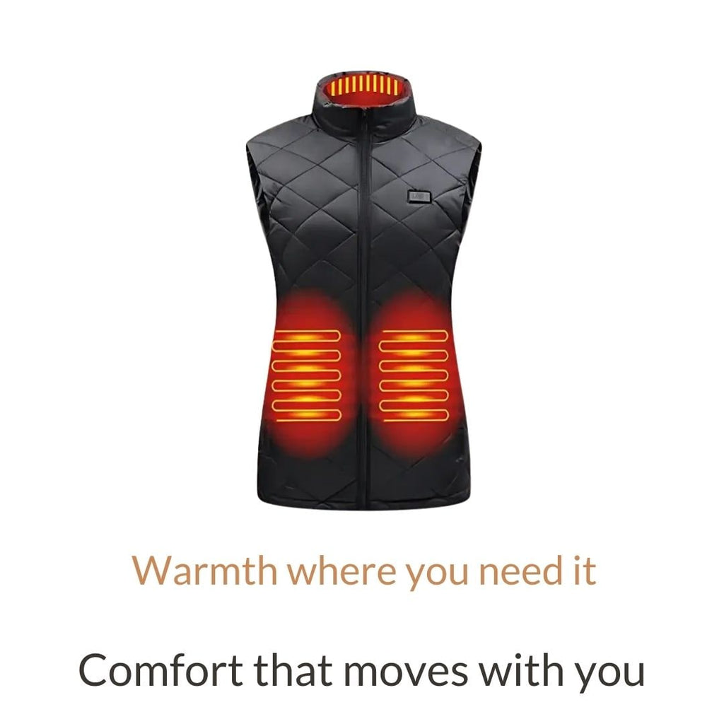 Women's Heated Vest with USB Rechargeable Battery Lightweight Electric Quilted Gilet - Image 3