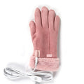 Women's Heated Winter Gloves with Faux Suede Fur Cuffs and USB Rechargeable Warmth - Image 1