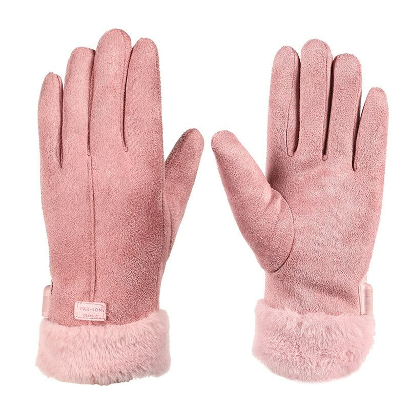 Women's Heated Winter Gloves with Faux Suede Fur Cuffs and USB Rechargeable Warmth - Image 5