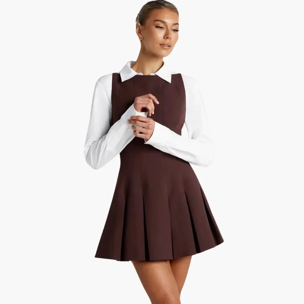 Women's Homecoming Backless Mini Dress with Open Back Spaghetti Straps and Box Pleats - Image 6