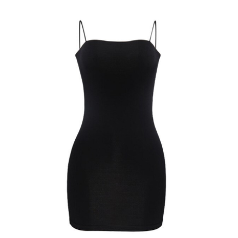 Women's Homecoming Bodycon Mini Dress with Spaghetti Straps Sleeveless Straight Neckline - Image 3