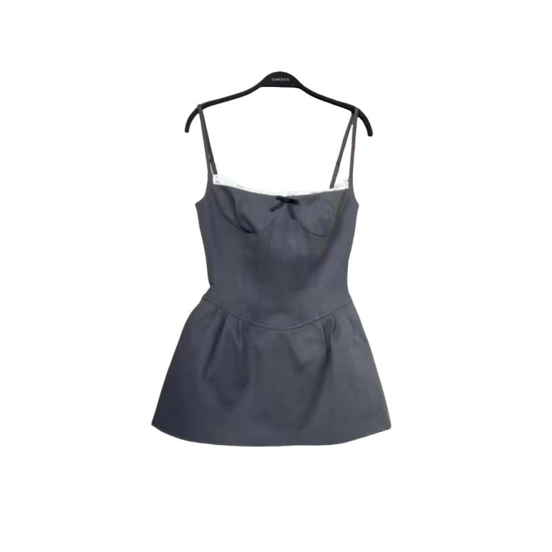 Women's Homecoming Dress Two Piece Set with Corset Camisole and Ruffled Shorts - Image 5