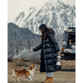 Women's Long Black Puffer Jacket with Hood Water-Resistant Quilted Winter Coat - Image 1