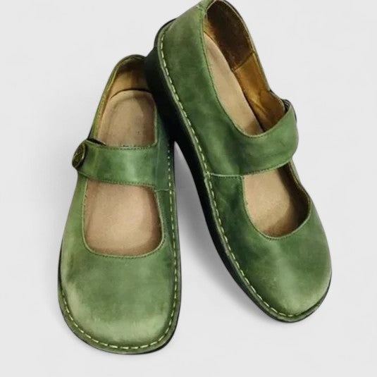 Women's Mary Jane Shoes Flats with Adjustable Strap and Cushioned Insole - Image 1