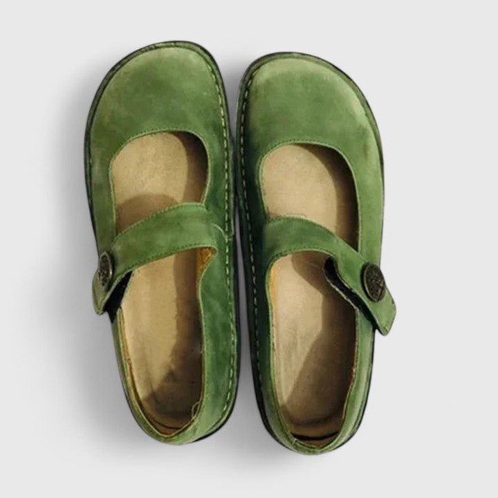 Women's Mary Jane Shoes Flats with Adjustable Strap and Cushioned Insole - Image 2