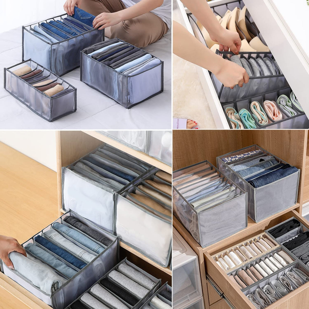 Women's Mesh Clothes Drawer Organizer with Divided Compartments and Closet Dividers - Image 2