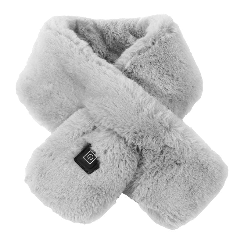 Women's Neck Heating Wrap with Faux Fur and Three Temperature Levels Heated Scarf - Image 10