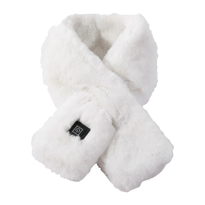 Women's Neck Heating Wrap with Faux Fur and Three Temperature Levels Heated Scarf - Image 2
