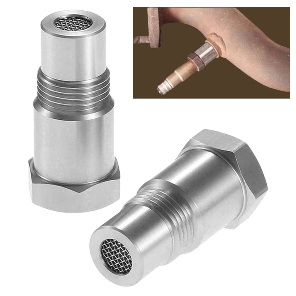 Women's O2 Oxygen Sensor Spacer Adapter with Stainless Steel Mesh Filter for Exhaust Extension - Image 1