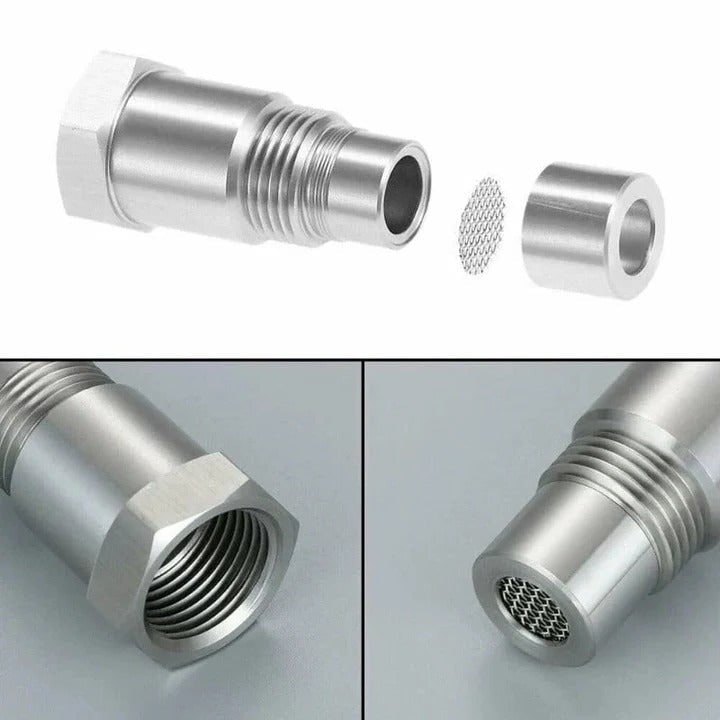 Women's O2 Oxygen Sensor Spacer Adapter with Stainless Steel Mesh Filter for Exhaust Extension - Image 2