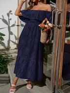 Joanna | Off-Shoulder Tiered Maxi Dress for Women - Perfect for Wedding Guests