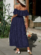 Joanna | Off-Shoulder Tiered Maxi Dress for Women - Perfect for Wedding Guests