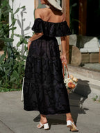 Joanna | Off-Shoulder Tiered Maxi Dress for Women - Perfect for Wedding Guests