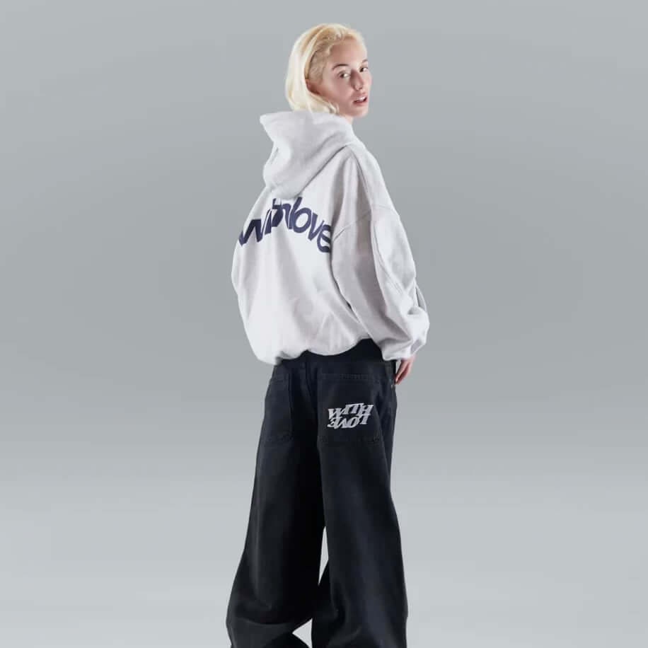 Women's Oversized Graphic Hoodie Sweatshirt with Drop Shoulder and Pullover Design - Image 3