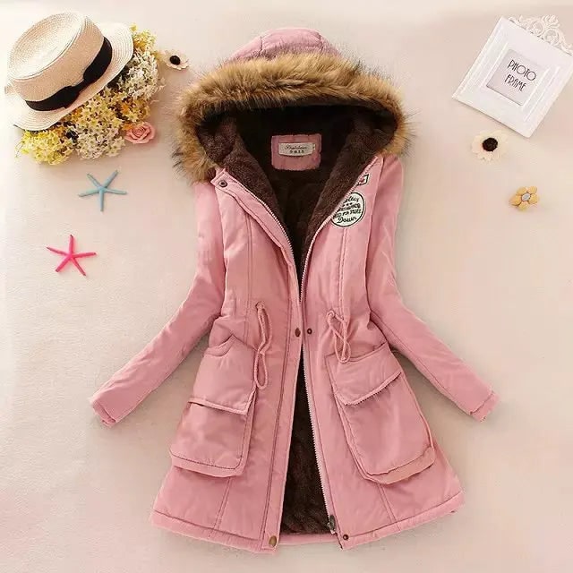 Women's Parka Jacket with Fleece Lining Faux Fur Hood and Winter Insulation - Image 10