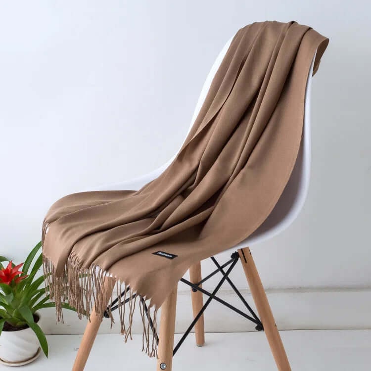 Women's Pashmina Shawl Scarves Cashmere Wrap with Fringed Ends Knit - Image 10