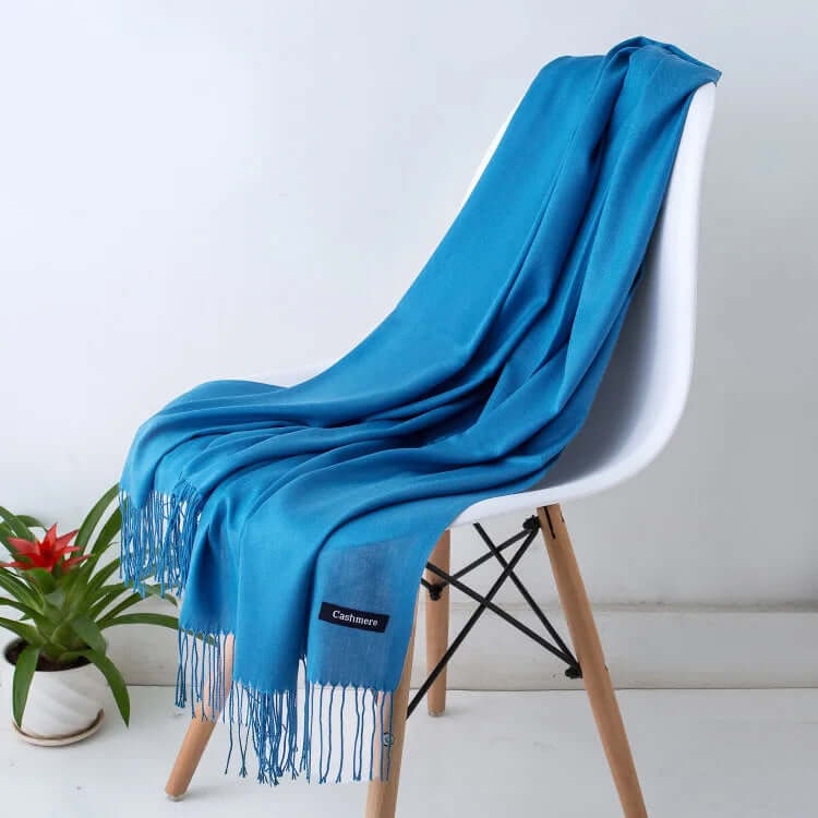 Women's Pashmina Shawl Scarves Cashmere Wrap with Fringed Ends Knit - Image 12