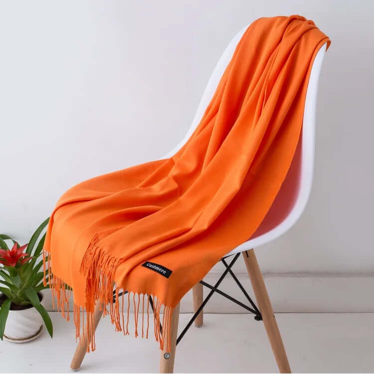Women's Pashmina Shawl Scarves Cashmere Wrap with Fringed Ends Knit - Image 15