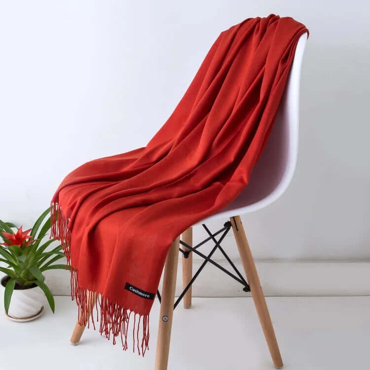 Women's Pashmina Shawl Scarves Cashmere Wrap with Fringed Ends Knit - Image 23