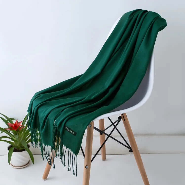 Women's Pashmina Shawl Scarves Cashmere Wrap with Fringed Ends Knit - Image 24