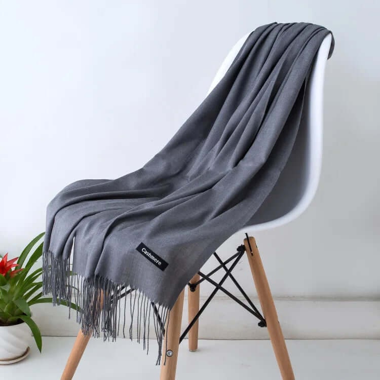Women's Pashmina Shawl Scarves Cashmere Wrap with Fringed Ends Knit - Image 25