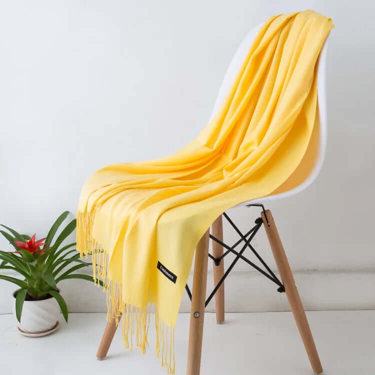 Women's Pashmina Shawl Scarves Cashmere Wrap with Fringed Ends Knit - Image 26