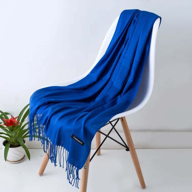 Women's Pashmina Shawl Scarves Cashmere Wrap with Fringed Ends Knit - Image 29