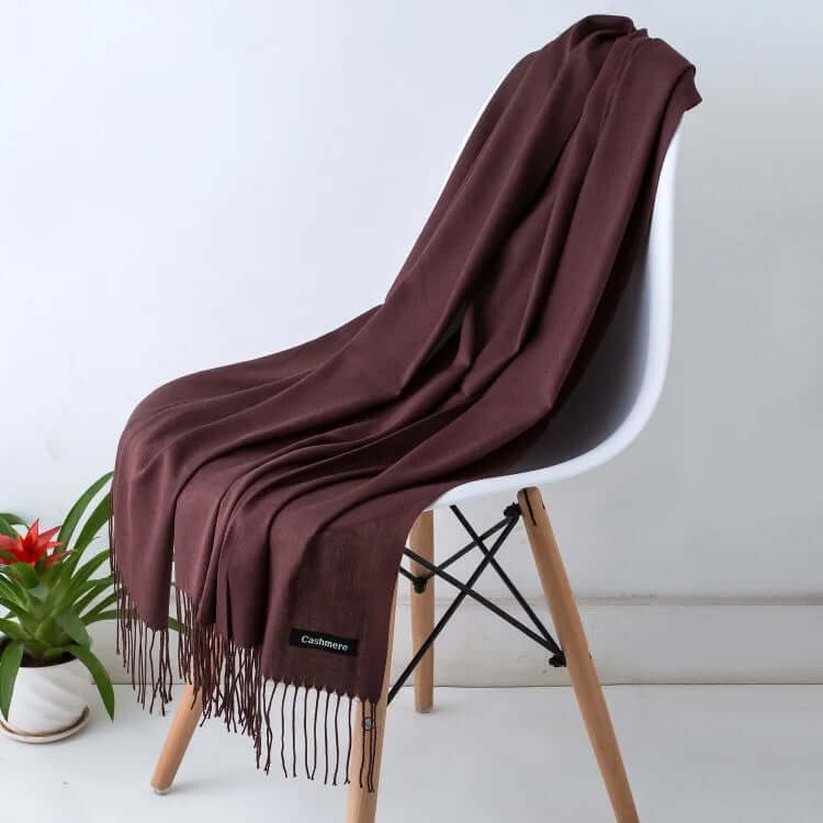 Women's Pashmina Shawl Scarves Cashmere Wrap with Fringed Ends Knit - Image 31