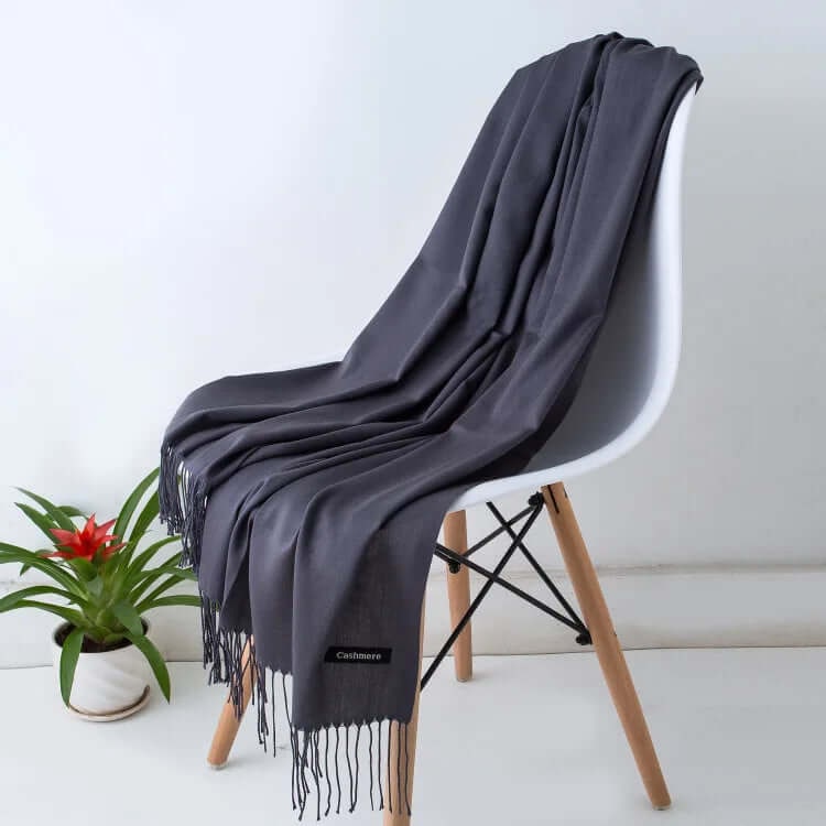 Women's Pashmina Shawl Scarves Cashmere Wrap with Fringed Ends Knit - Image 32