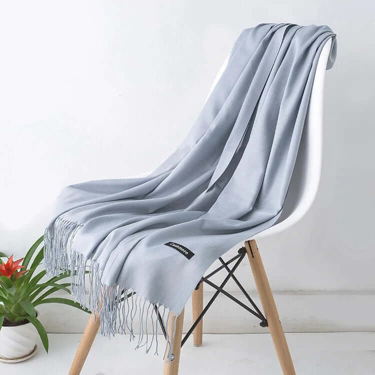 Women's Pashmina Shawl Scarves Cashmere Wrap with Fringed Ends Knit - Image 37