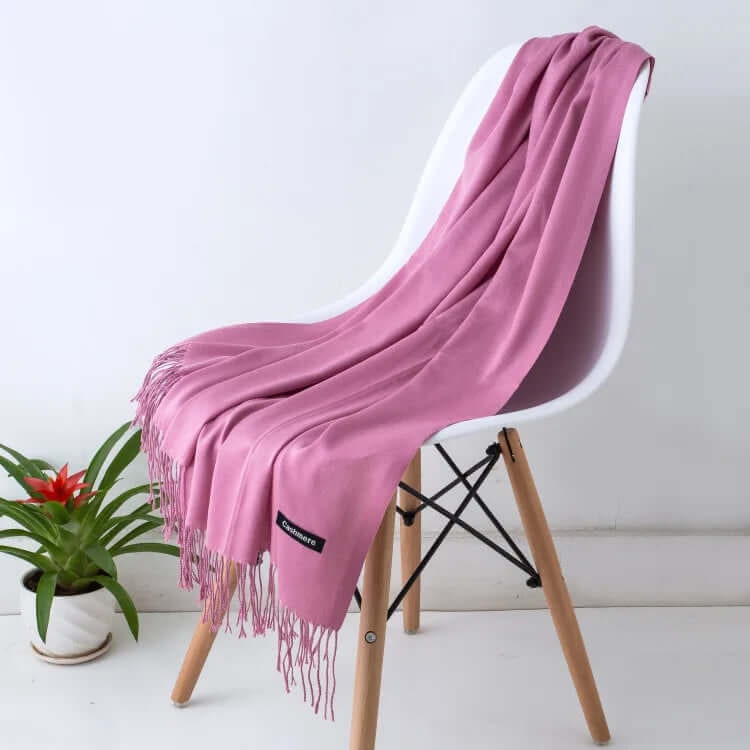 Women's Pashmina Shawl Scarves Cashmere Wrap with Fringed Ends Knit - Image 39