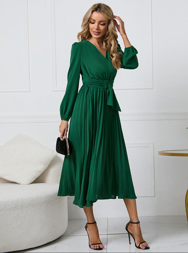 Grace | Long Sleeve Midi Dress for Women - Perfect for Wedding Guests