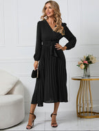 Grace | Long Sleeve Midi Dress for Women - Perfect for Wedding Guests