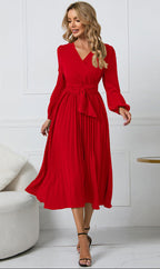 Grace | Long Sleeve Midi Dress for Women - Perfect for Wedding Guests