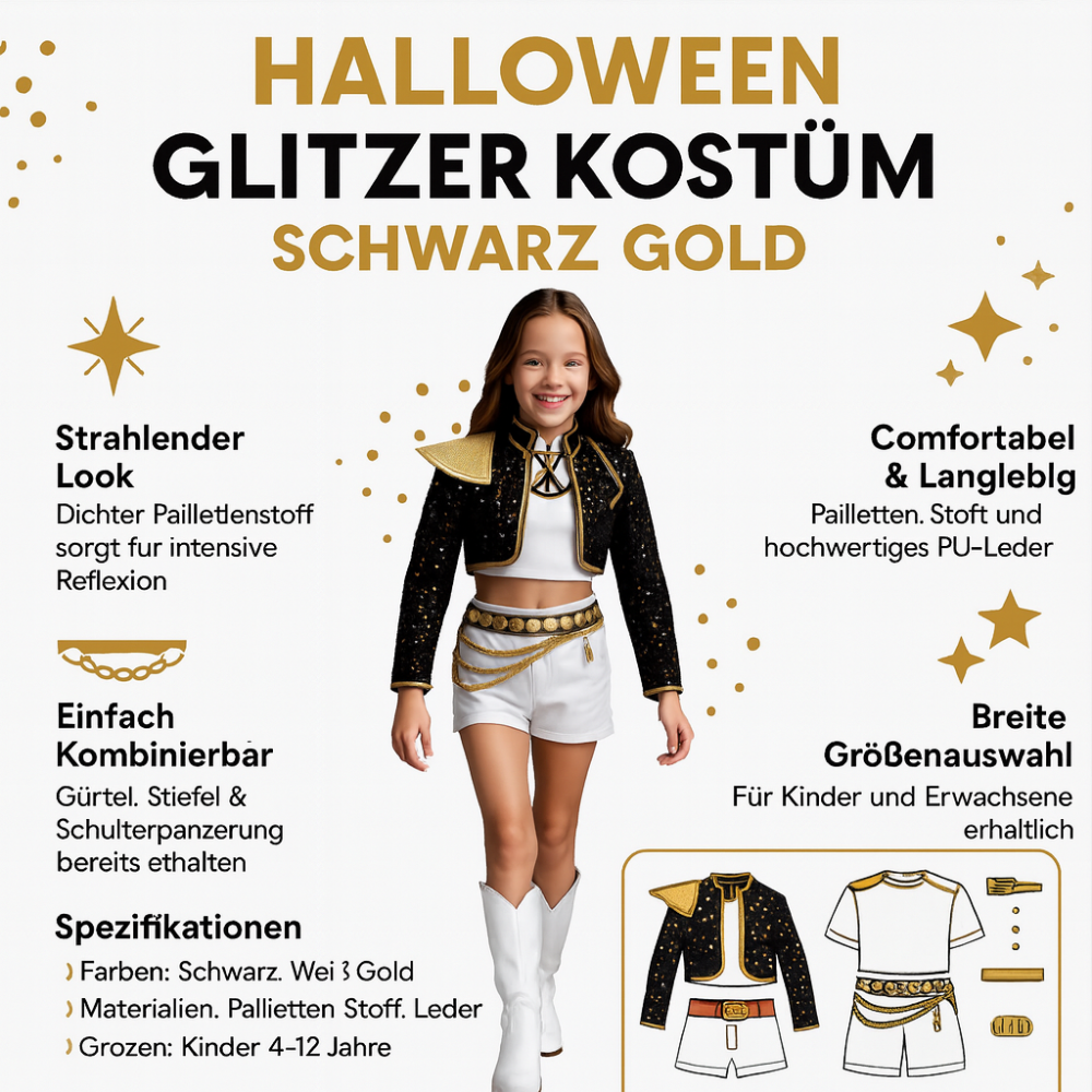 Women's Pop Star and Rock Costume Sequin Jacket Crop Top Shorts Set - Image 3